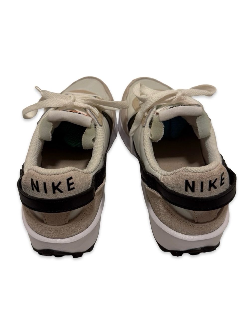 Women’s Nike Waffle Debut Sanddrift/Black/White Tennis Shoes - Picture 8 of 10